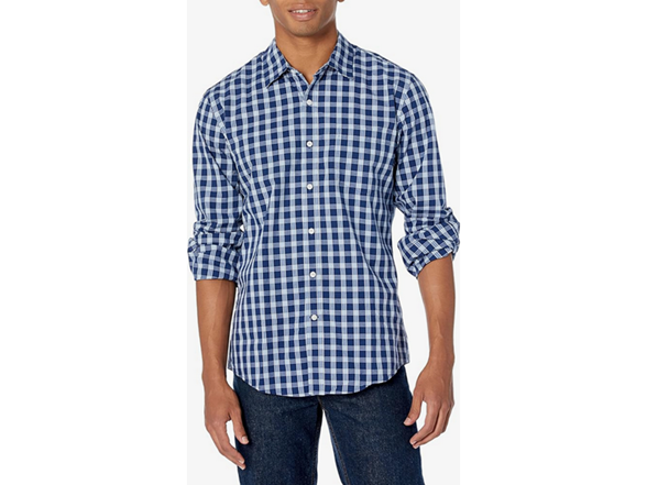Navy White Plaid