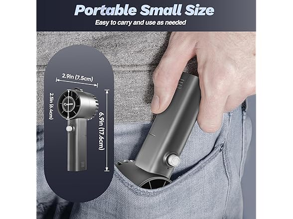 Saker Handheld 100-Speed Turbo Fan