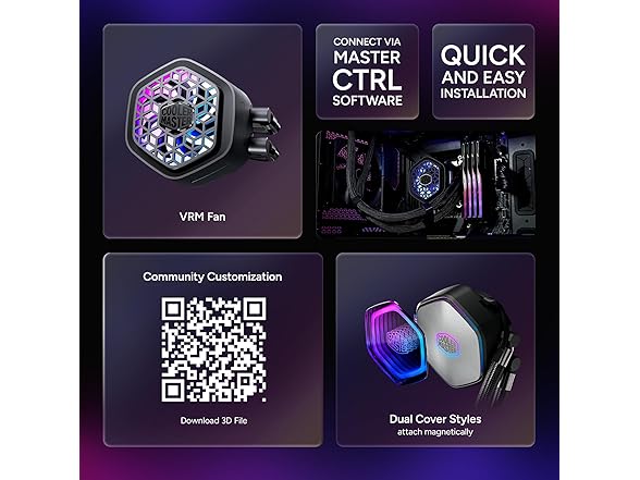 Cooler Master Atmos II 360 VRM AIO CPU Liquid Cooler
