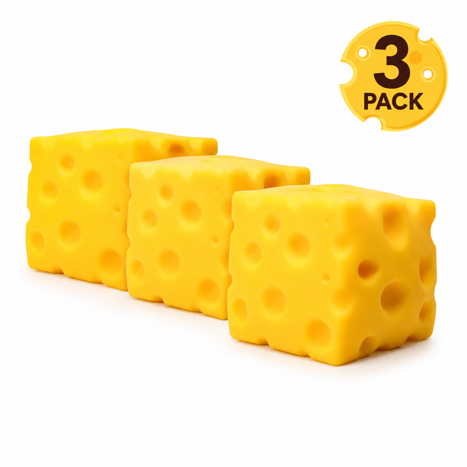 Twilight Squishy Sensory Toys Cheese, 3PK - Gallery 6