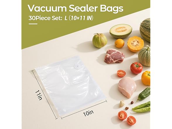 Vacuum Sealer Bags 10 x 11 x 30Pcs