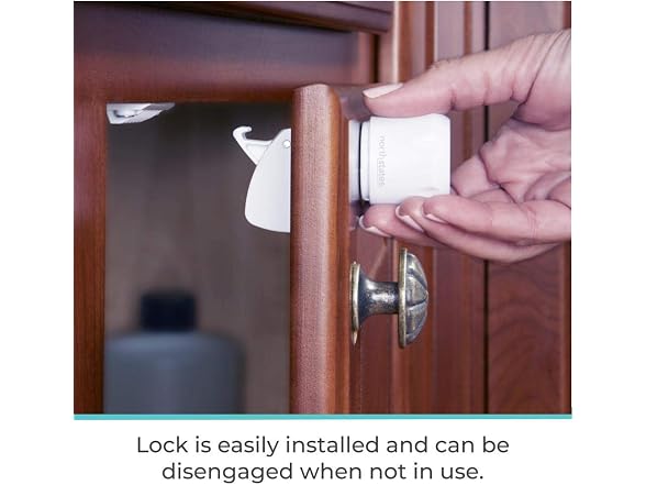 Magnetic Cabinet Locks, 4 Pack