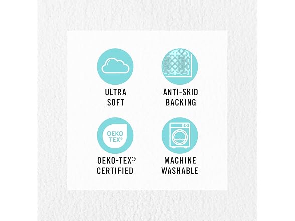 MARTHA STEWART Drylon Microfiber Bath Rug 17"X24"