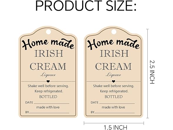 FENGHERUIA 50 Pack Homemade Irish Cream Liqueur 