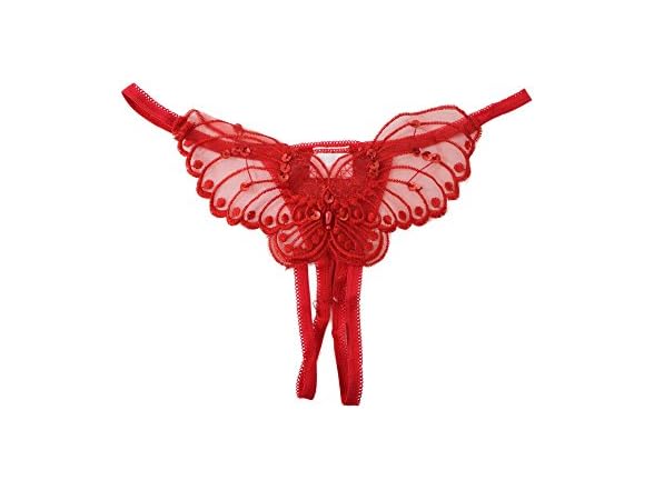 Flirtzy Sheer Butterfly Applique Crotch