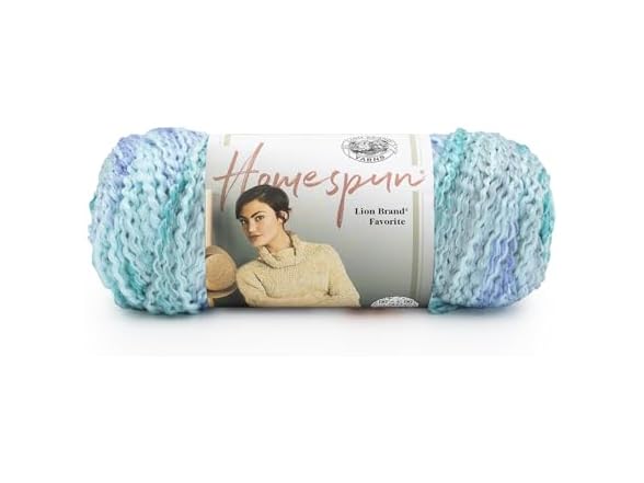 Lion Brand Yarn Homespun Yarn, Soft Waterfall