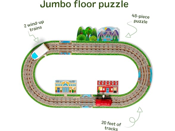 Melissa & Doug Design Your Own Railroad 48-Piece Floor Puzzle