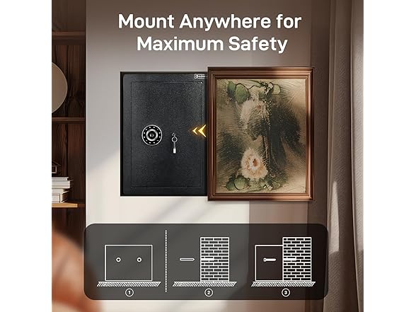ADIMO Biometric Fireproof Safe 2.8 Cuft