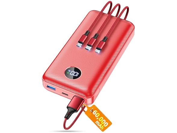 ZZI Portable Charger Power Bank 60000mAh