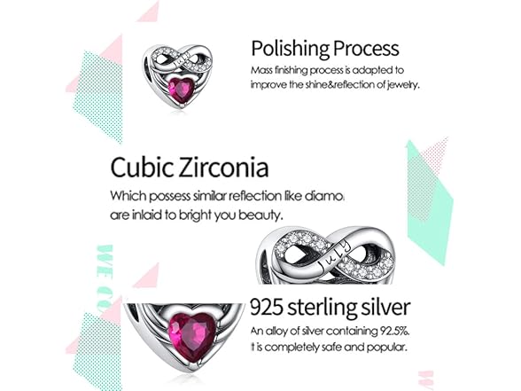 BEEUVIP July Birthstone Charm