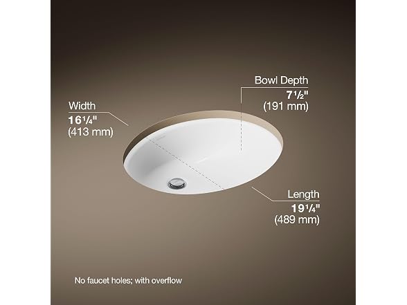 Kohler Caxton Oval 17 x 14 Undermount bathroo