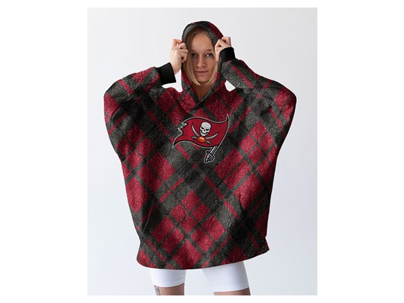 NFL Sherpa Flannel Hoodie Blanket - Choose Team