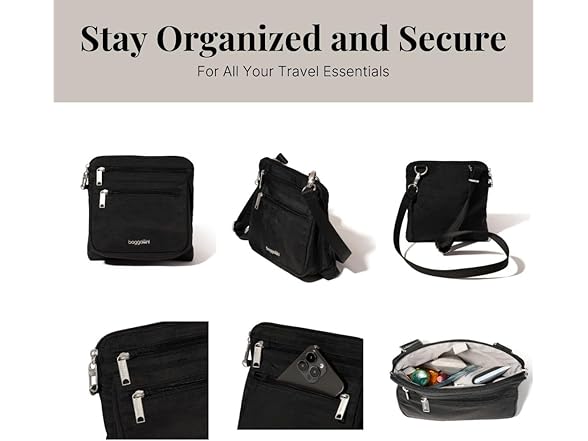 Baggallini Securtex AntiTheft Crossbody