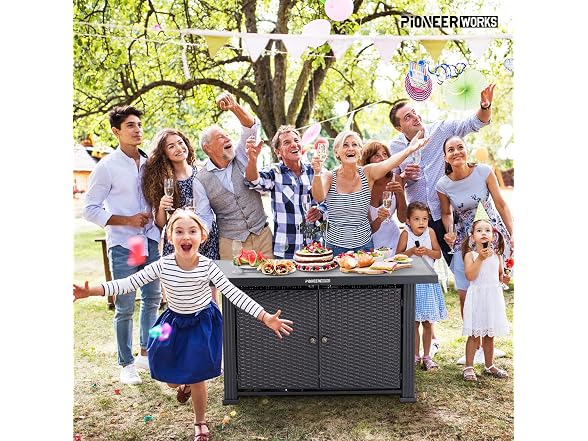 44" Propane Fire Pit Table, 50000BTU