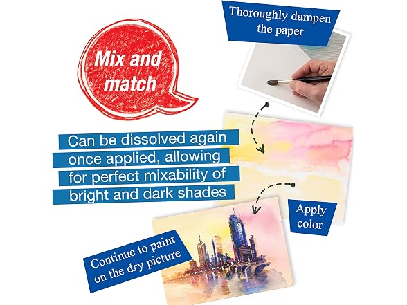 Faber-Castell Watercolor Paint Set - 12 Liquid Paint Tubes