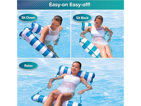 Aqua Monterey Hammock Pool Float - Three Pack