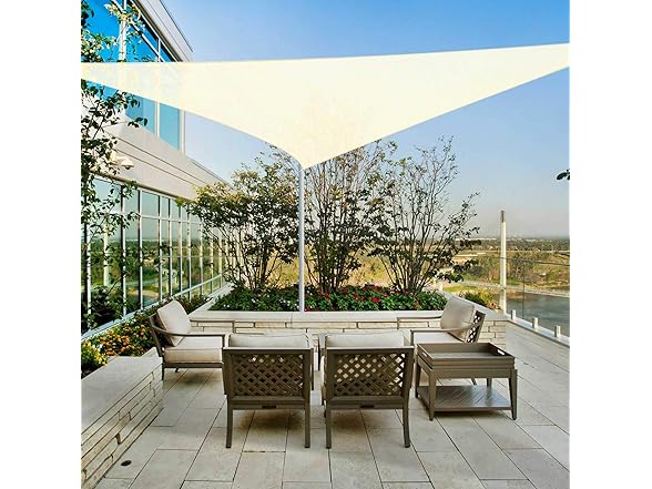Yescom 1 Pack 20'x20'x20' Triangle Sun Shade Sail Off White