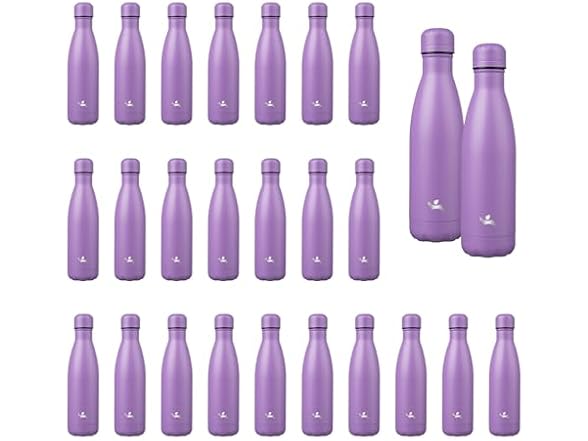 Konokyo 24 Pack 17 oz Insulated Stainless Steel Water Bottle