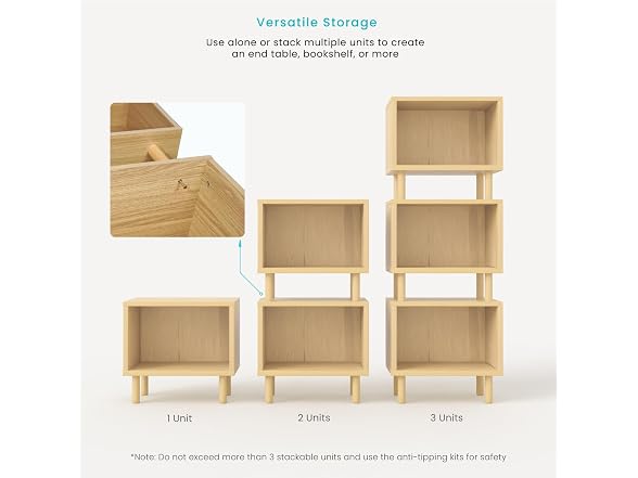 Home Zone Living Stackable Storage Cube End Table