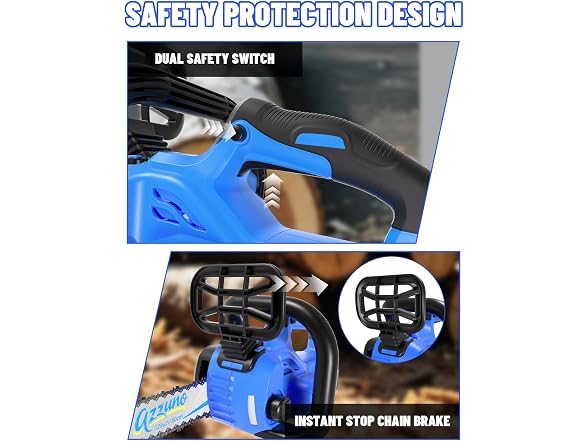 AZZUNO 12" Cordless Electric Chainsaw