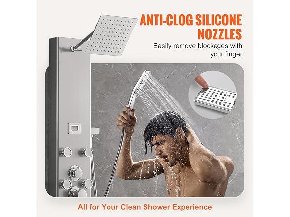 Shower Panel System, 5 Shower Modes, Digital