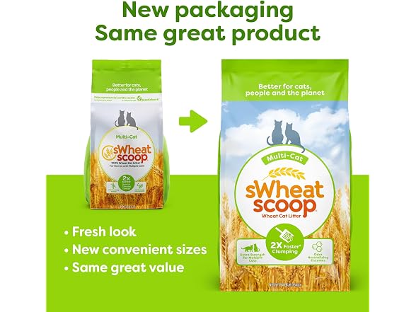 sWheat Scoop Natural Wheat Multi-Cat Litter