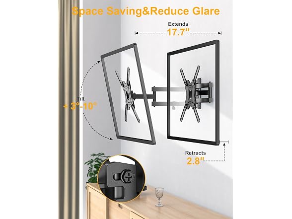 XVCAS Full Motion TV Wall Mount