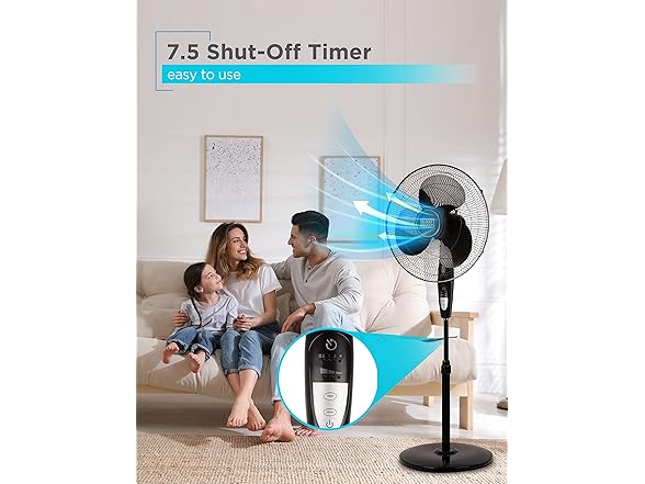 BLACK+DECKER Stand Fan 16in Black