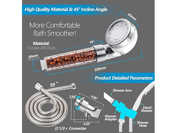 FASTRAS LED Shower Head with Handheld
