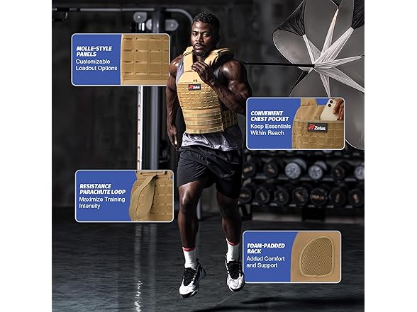 Khaki Tactical Weighted Vest