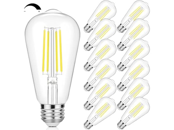 Vintage LED Edison Bulbs 60 Watt Equivalent Dimmable 7W