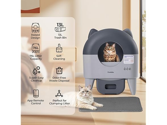 Self Cleaning Litter Box Automatic: Extra Large