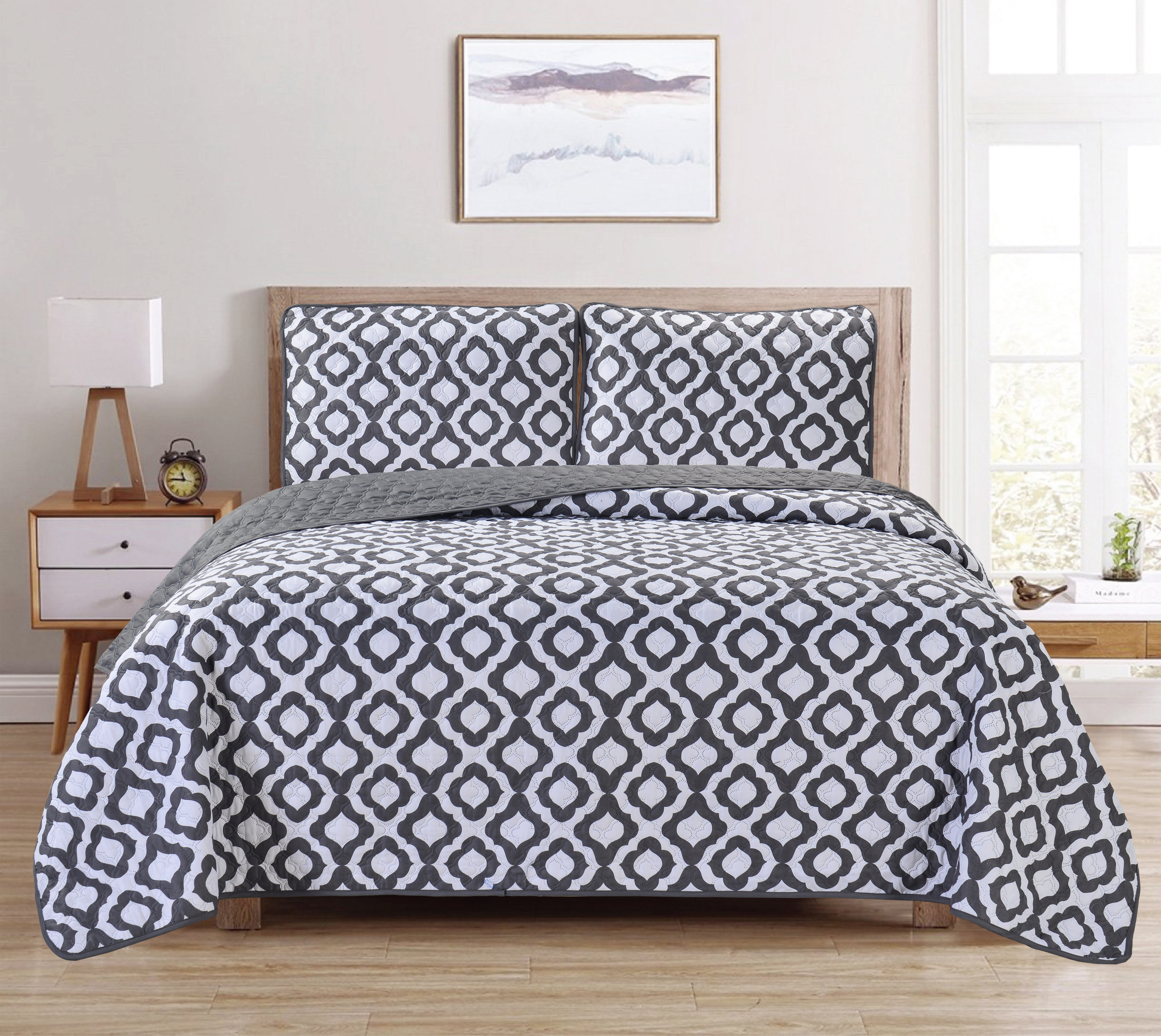 Reversible Printed Quilt Set (3 Piece) - Gallery 14