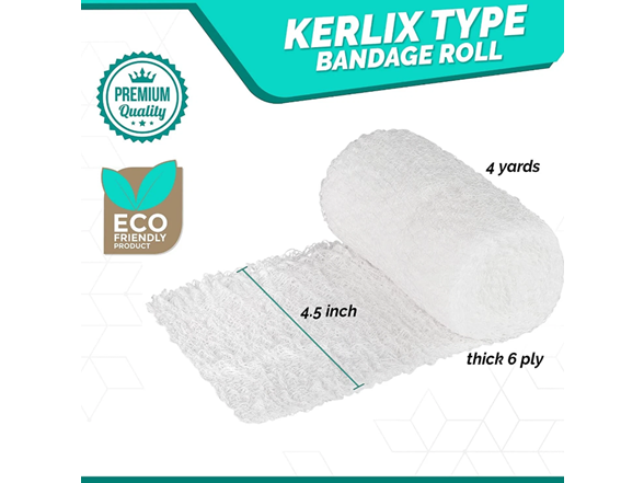 Cotton Gauze Bandage Roll 4.5" 16-Pack