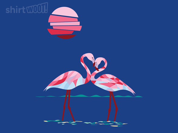 Flamingos in a Romantic Mood