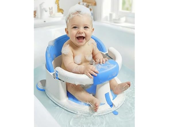 ONTHEWEI Blue Baby Bath Seat