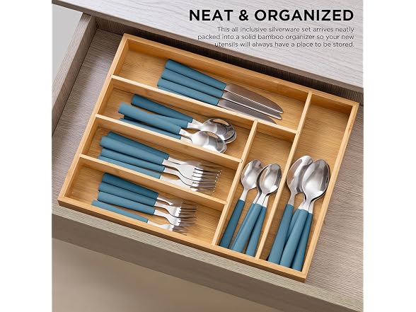 COOK WITH COLOR Bamboo Kitchen Utensil