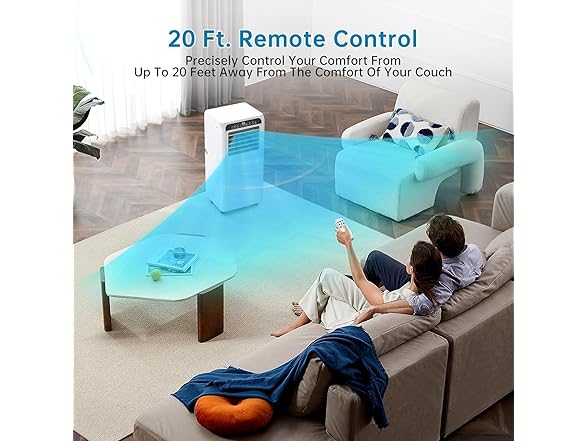 TranquilNest 8,000 BTU Portable 3-in-1 Air Conditioner- B/W