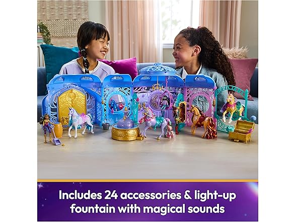 Unicorn Academy, Starglow Light-up Fountain & Stable Playset