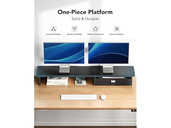 HUANUO Large Dual Monitor Stand