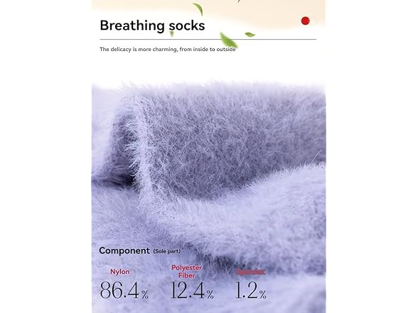 WaziHou Women Fuzzy socks slipper 