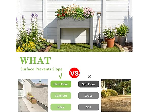 SoliWood BC075525010165 Raised Garden Bed with Legs (Open Box)