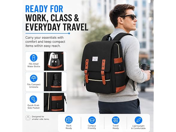 Modoker Vintage Laptop Backpack for Wom