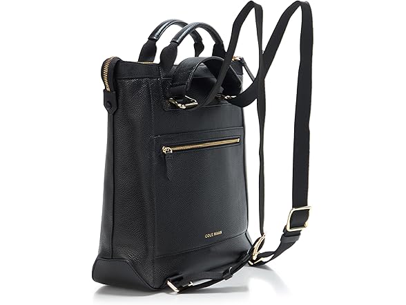 Cole Haan Womens Small Convertible Luxe Backpack