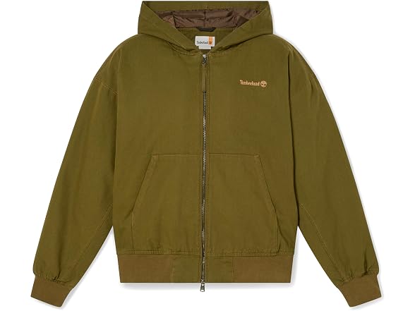 Timberland Mens M Washed DuckBomber Dark Olive (Open Box)