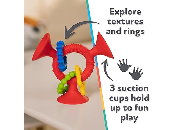 Nuby Silly Three Prong Interactive Suction Toy