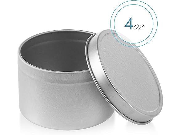 Hearth & Harbor 4 oz. Tin Jars for Candle Making