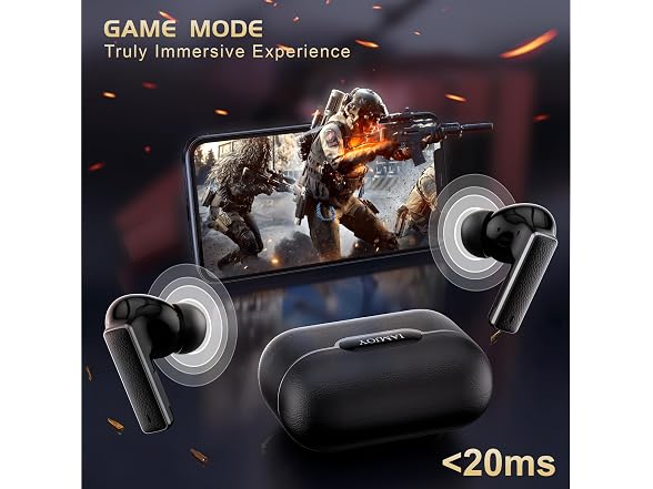 IAMJOY Gaming Earbuds ANC 2.4GHz & BT