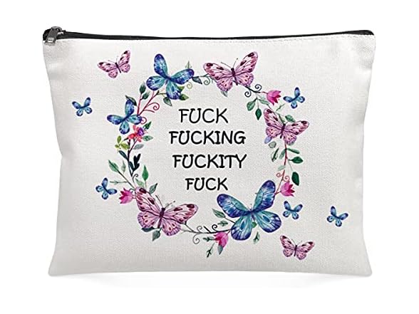 Hookoome Funny Canvas Makeup Bag
