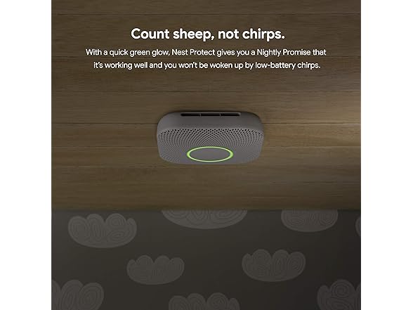 Google S3006WBUS Nest Protect, S3000BWES, 2nd Gen, Battery, 3-Pack Alarm-Smoke Carbon Monoxide Detector, 3, White (Open Box)